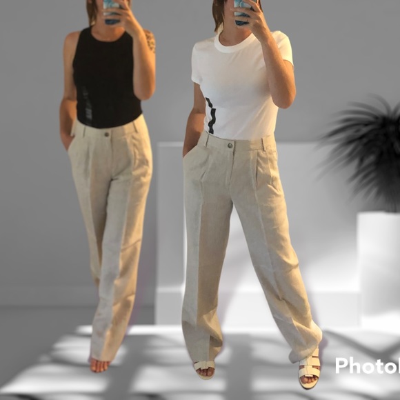 PALMA STRAIGHT-LEG LINEN PANT - Picture 14 of 14